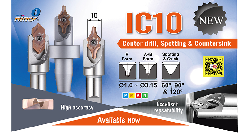 Nine9 new item- IC10 center drill, spotting and countersink