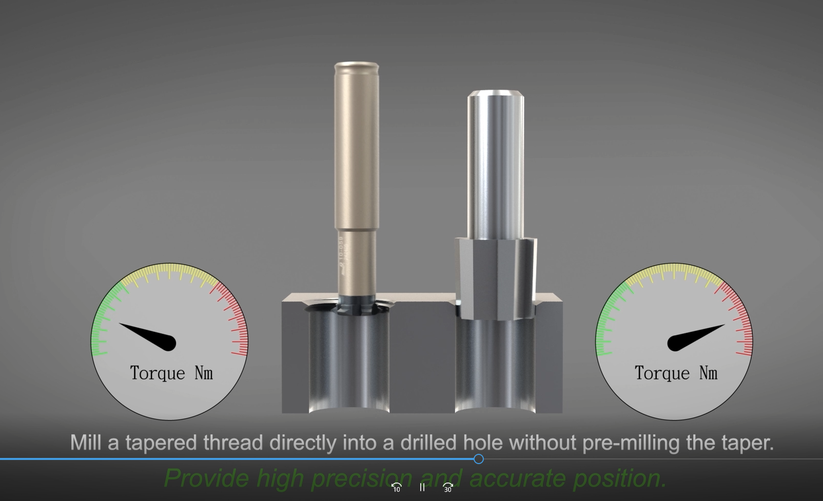 Thread Milling For Hardened steel up to HRC50