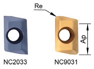 Nine-9 Ergo carbide insert for swiss type