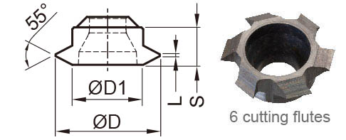 threading mill insert type 55 degree