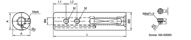 NineSwiss tool holder for internal turning