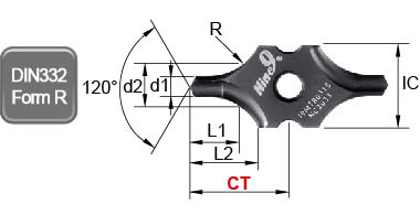 R type center drill carbide insert